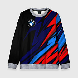 Свитшот детский BMW - m colors and black, цвет: 3D-меланж