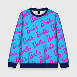 Свитшот детский Barbie pattern, цвет: 3D-синий