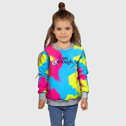 Свитшот детский I Am Kenough Tie-Dye, цвет: 3D-меланж — фото 2