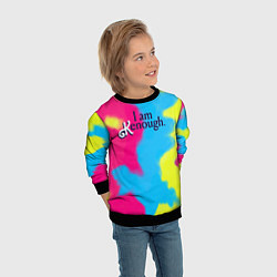 Свитшот детский I Am Kenough Tie-Dye, цвет: 3D-черный — фото 2