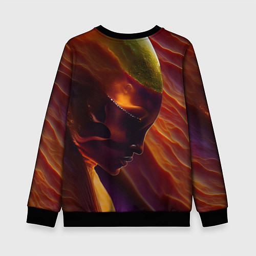 Детский свитшот Ангел огня / 3D-Черный – фото 2
