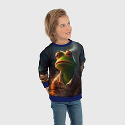 Свитшот детский Frog Pepe, цвет: 3D-синий — фото 2