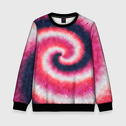 Свитшот детский Tie-Dye дизайн, цвет: 3D-черный