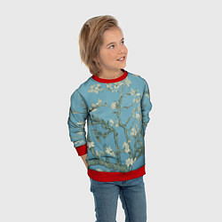 Свитшот детский Цветущие ветки миндаля - картина ван Гога, цвет: 3D-красный — фото 2