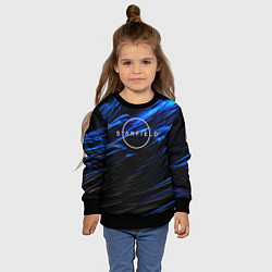 Свитшот детский Starfield logo blue background, цвет: 3D-черный — фото 2