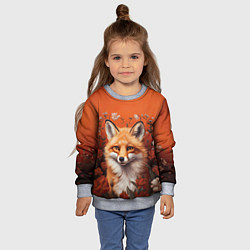 Свитшот детский Рыжий лисёнок, цвет: 3D-меланж — фото 2