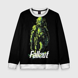 Свитшот детский Fallout green, цвет: 3D-белый