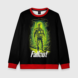 Свитшот детский Fallout game poster style, цвет: 3D-красный