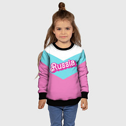 Свитшот детский Russia - barbie style, цвет: 3D-черный — фото 2