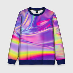 Свитшот детский Радужное северное сияние, цвет: 3D-синий