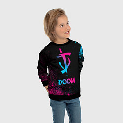 Свитшот детский Doom - neon gradient, цвет: 3D-черный — фото 2