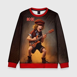 Свитшот детский ACDC art, цвет: 3D-красный