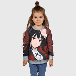 Свитшот детский Безумный Азарт Юмэко Джабами, цвет: 3D-меланж — фото 2