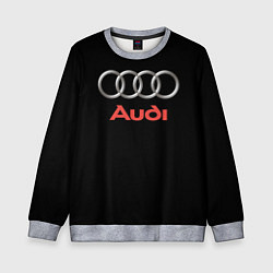 Свитшот детский Audi sport на чёрном, цвет: 3D-меланж