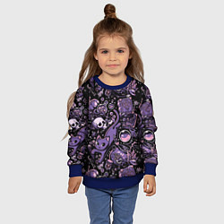 Свитшот детский Ведьминский паттерн, цвет: 3D-синий — фото 2