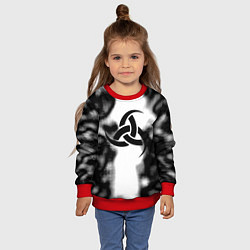 Свитшот детский Скандинавский узор душа, цвет: 3D-красный — фото 2