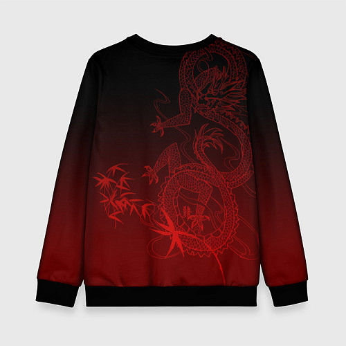 Детский свитшот Дракон в градиенте / 3D-Черный – фото 2