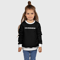 Свитшот детский Хаммер серый цвет лого, цвет: 3D-белый — фото 2