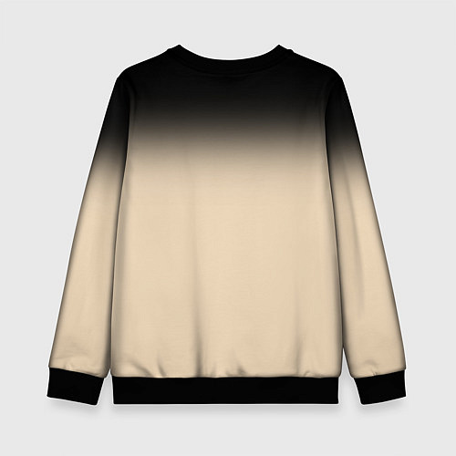 Детский свитшот Градиент: от черного к телесному / 3D-Черный – фото 2