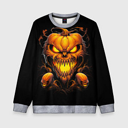 Свитшот детский Evil pumpkin, цвет: 3D-меланж
