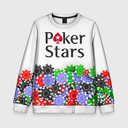 Свитшот детский Poker - игра для удачливых, цвет: 3D-белый