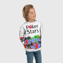 Свитшот детский Poker - игра для удачливых, цвет: 3D-белый — фото 2