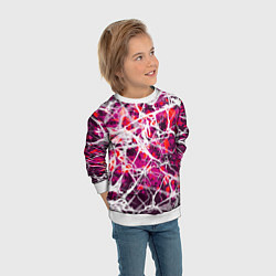 Свитшот детский Абстракция - черная вдова, цвет: 3D-белый — фото 2