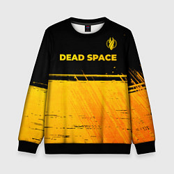 Свитшот детский Dead Space - gold gradient посередине, цвет: 3D-черный