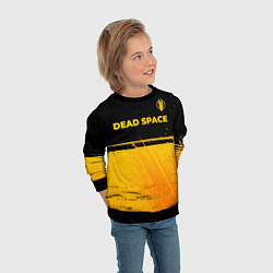 Свитшот детский Dead Space - gold gradient посередине, цвет: 3D-черный — фото 2