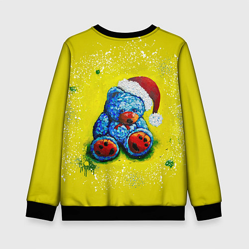 Детский свитшот Плюшевый Санта Клаус / 3D-Черный – фото 2