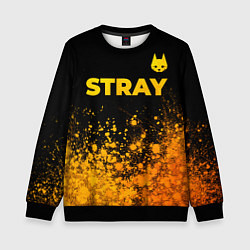 Свитшот детский Stray - gold gradient посередине, цвет: 3D-черный