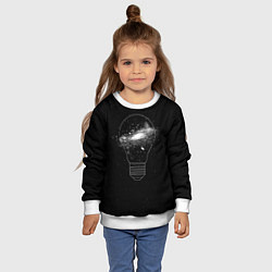 Свитшот детский Галактика в лампе, цвет: 3D-белый — фото 2