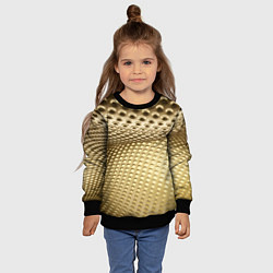 Свитшот детский Золотая сетка абстракция, цвет: 3D-черный — фото 2