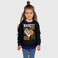 Свитшот детский Basketball New York, цвет: 3D-синий — фото 2