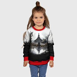 Свитшот детский Изба на болоте, цвет: 3D-красный — фото 2
