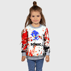 Свитшот детский Sonic краски абстрактные, цвет: 3D-меланж — фото 2