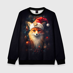 Свитшот детский New year s fox, цвет: 3D-черный
