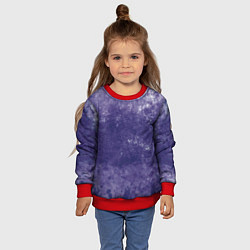 Свитшот детский Абстракция - violet color background, цвет: 3D-красный — фото 2