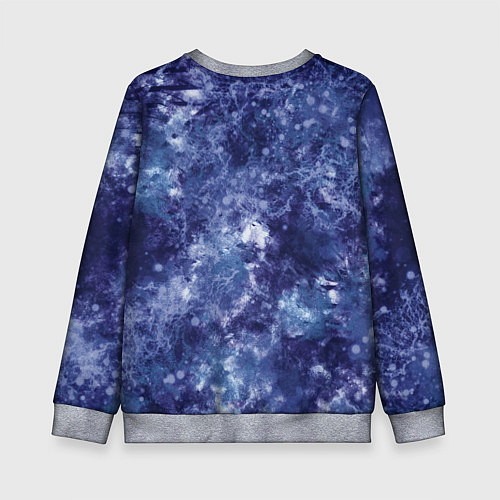 Детский свитшот Абстракция - sea blue / 3D-Меланж – фото 2