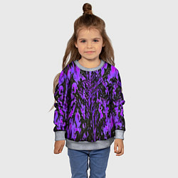 Свитшот детский Демонический доспех фиолетовый, цвет: 3D-меланж — фото 2