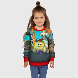 Свитшот детский Маленький Мальчик Чикен Ган, цвет: 3D-красный — фото 2