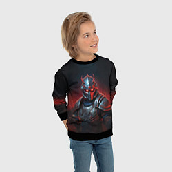 Свитшот детский Киборг с красной звездой, цвет: 3D-черный — фото 2