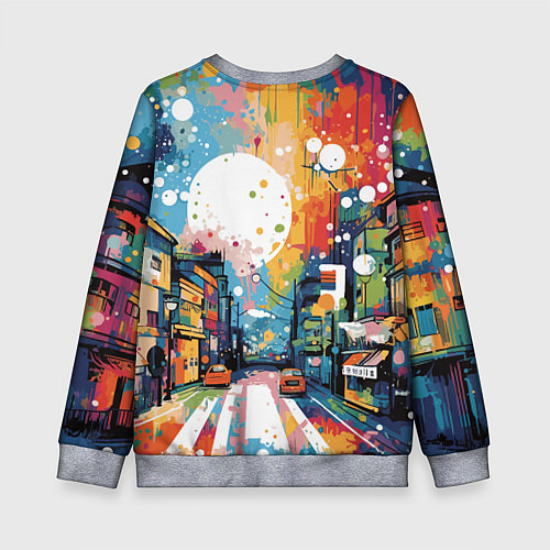 Детский свитшот Городской ёжик / 3D-Меланж – фото 2