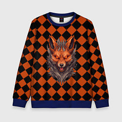 Свитшот детский Зловещий лис, цвет: 3D-синий