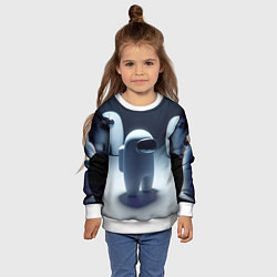 Свитшот детский Among us - fantasy - ai art, цвет: 3D-белый — фото 2