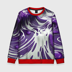 Свитшот детский Бело-фиолетовая краска, цвет: 3D-красный