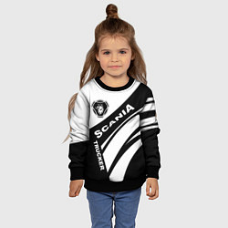 Свитшот детский Scania дальнобойщик, цвет: 3D-черный — фото 2