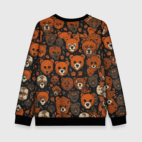 Детский свитшот Мишки сердитые / 3D-Черный – фото 2