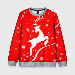 Свитшот детский Christmas deer, цвет: 3D-меланж