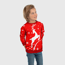 Свитшот детский Christmas deer, цвет: 3D-красный — фото 2